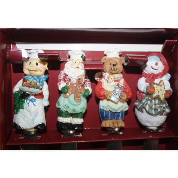 Vintage 1998 Santa's Workbench Holiday Spreaders New Old Stock Santa Pig Bear SM - Picture 4 of 6